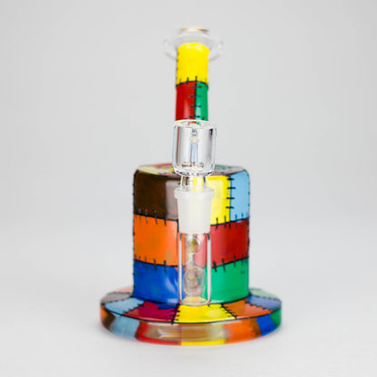 Karma | 6" Patches Design Inline Glass Dab Rig