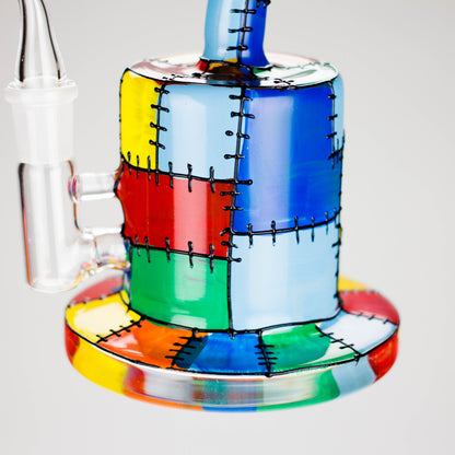 Karma | 6" Patches Design Inline Glass Dab Rig