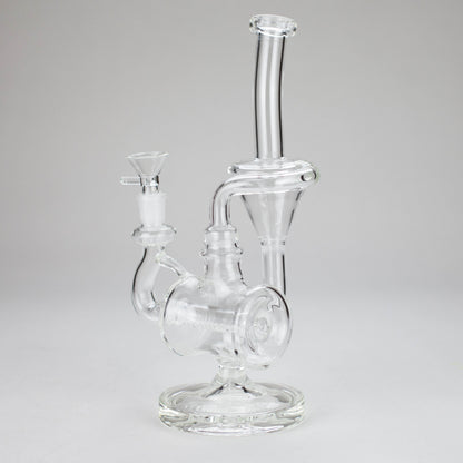 11″ Clear Recycler Glass Bong with inline diffuser [C8032]