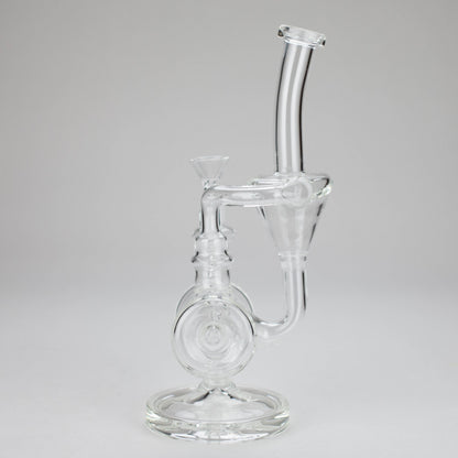 11″ Clear Recycler Glass Bong with inline diffuser [C8032]