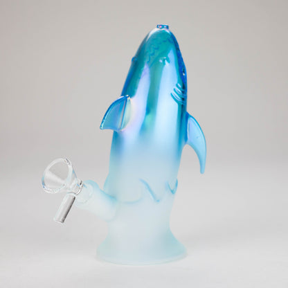 7″ Blue Dolphin Glass Bong [XD009]