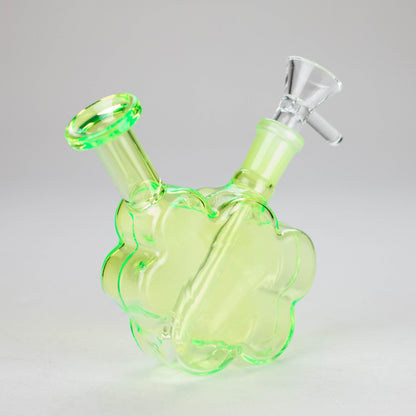 4″ Green Flower Soft Glass Bong [TX216]