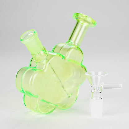 4″ Green Flower Soft Glass Bong [TX216]