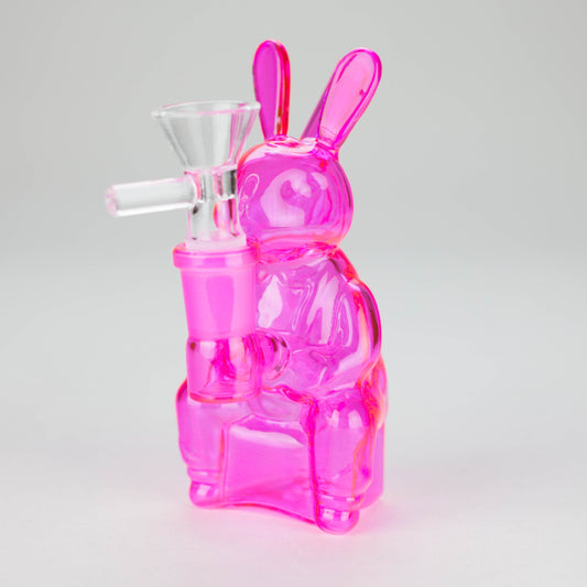 6″ Pink Bunny Soft Glass Bong [HL011]