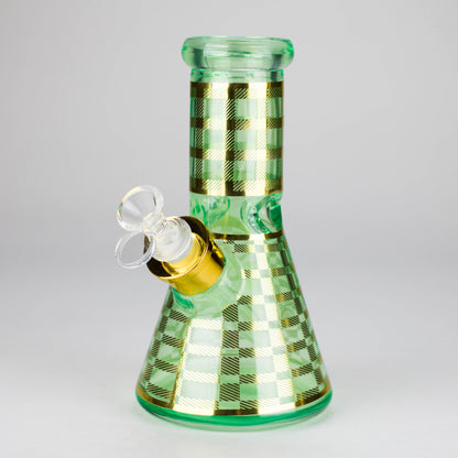 8" Soft glass beaker water bong [M08402]