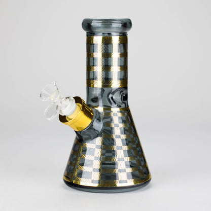 8" Soft glass beaker water bong [M08402]