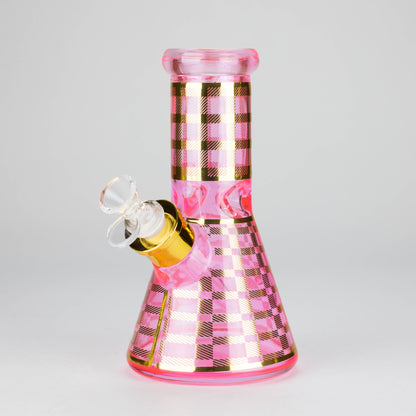 8" Soft glass beaker water bong [M08402]