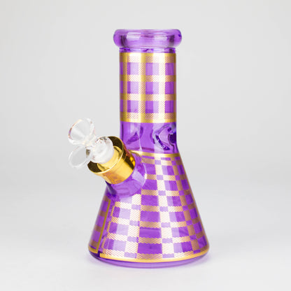 8" Soft glass beaker water bong [M08402]