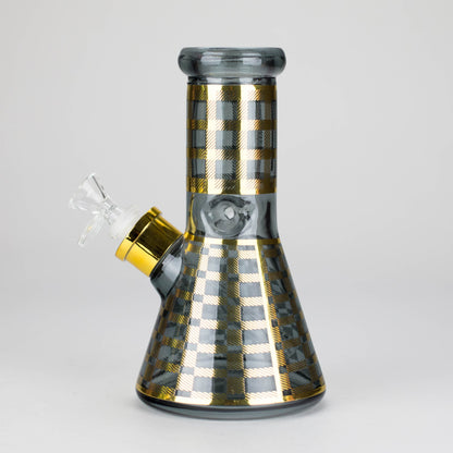 8" Soft glass beaker water bong [M08402]