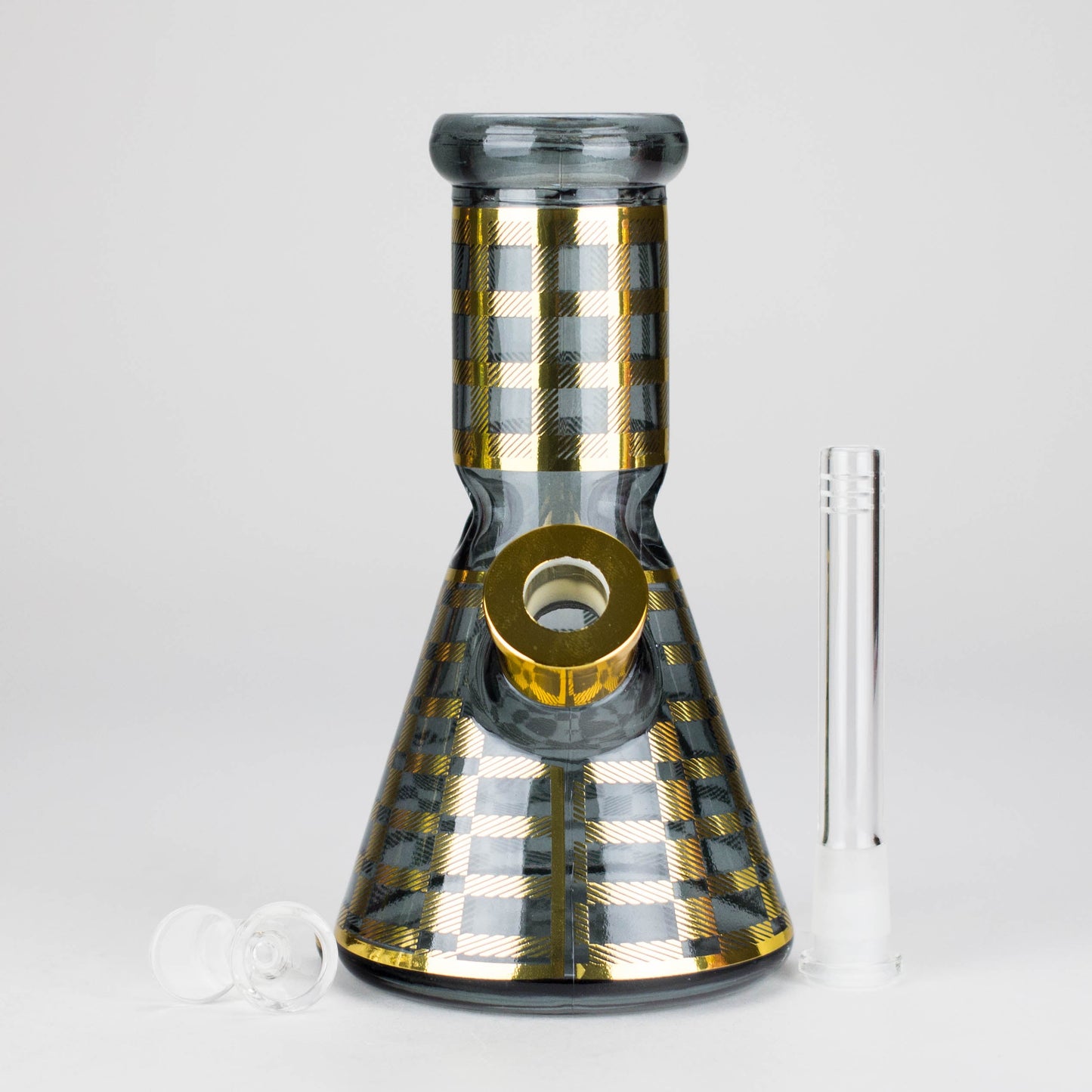 8" Soft glass beaker water bong [M08402]