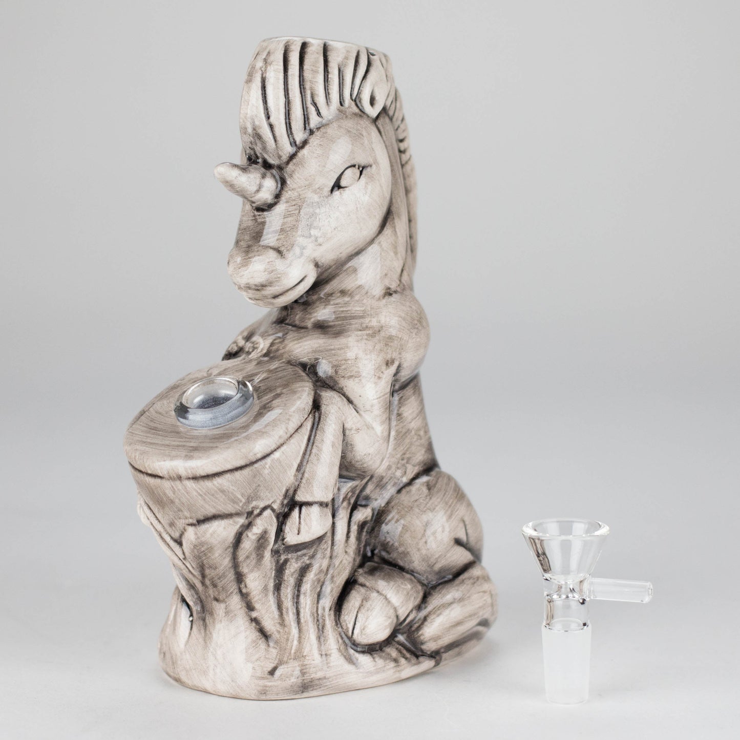 7" Sea Horse Design Ceramic Bong – Mythical Ocean-Inspired Collectible [ES089WP]