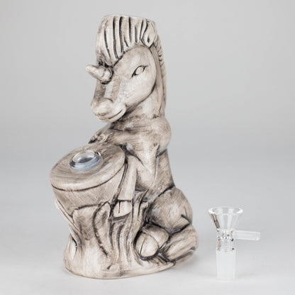 7" Sea Horse Design Ceramic Bong – Mythical Ocean-Inspired Collectible [ES089WP]