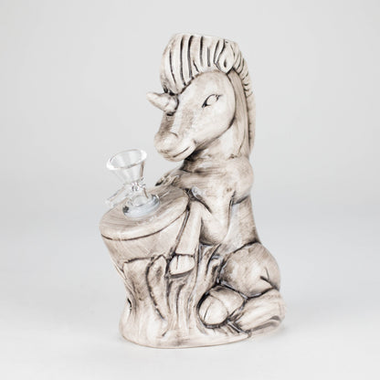 7" Sea Horse Design Ceramic Bong – Mythical Ocean-Inspired Collectible [ES089WP]