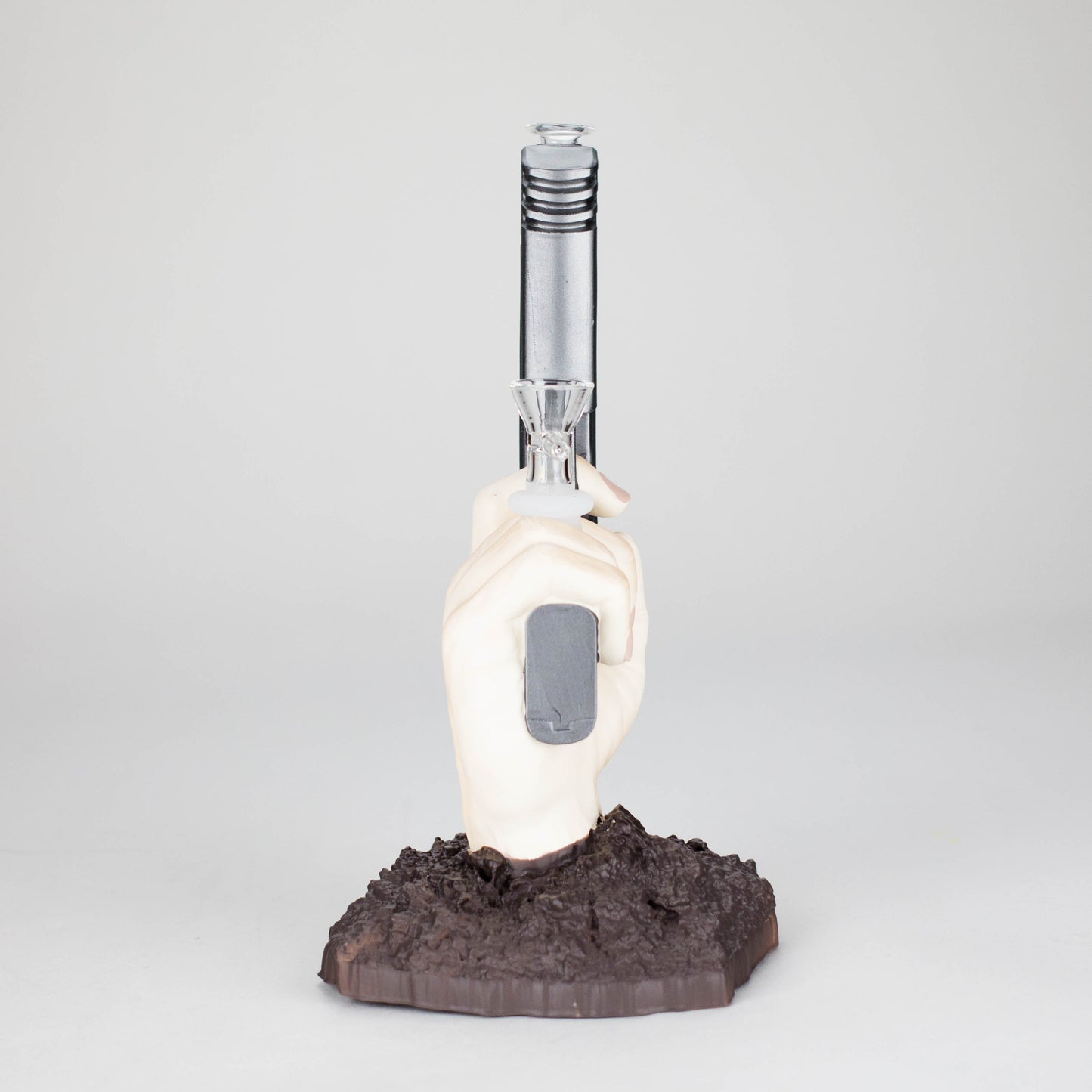 8″ Gun Shape Vinyl Bong – Black [SMKZ132]