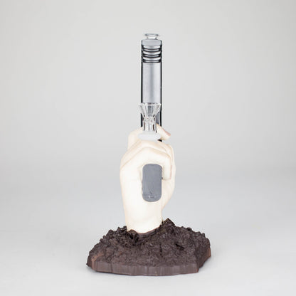 8″ Gun Shape Vinyl Bong – Black [SMKZ132]