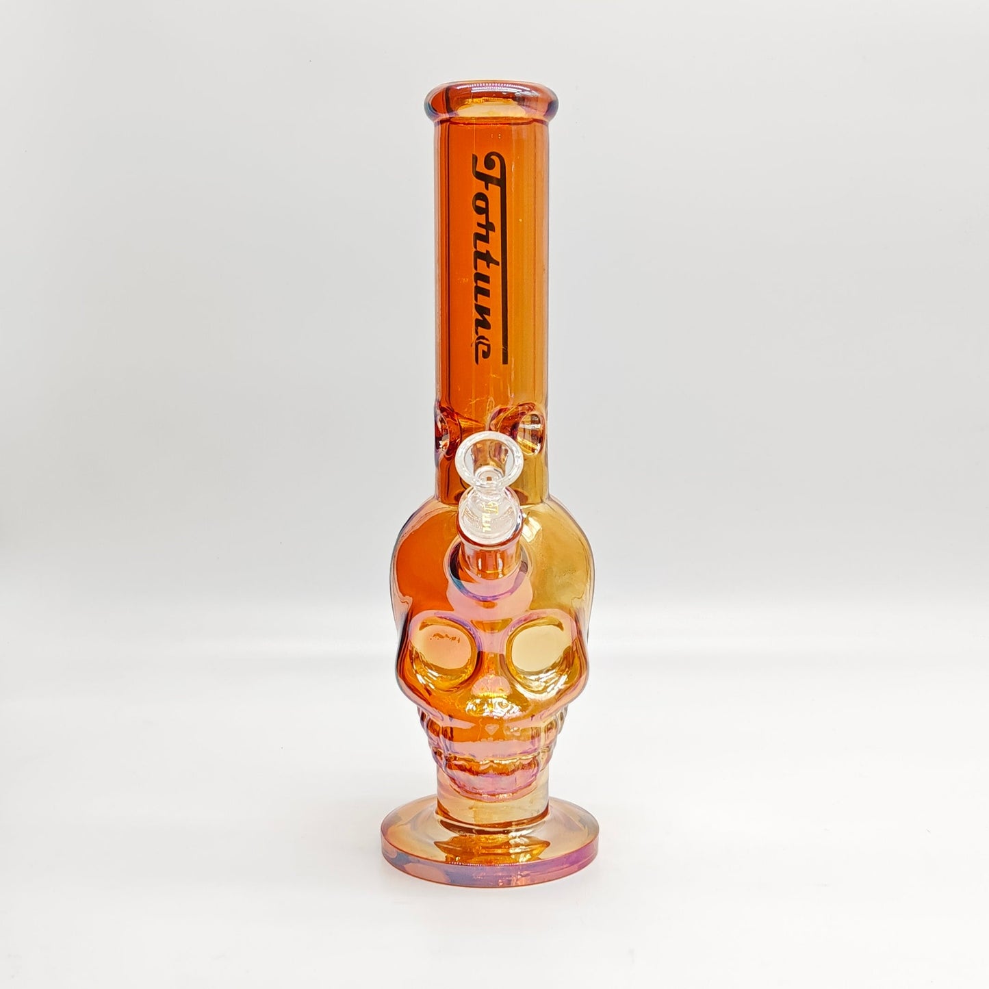 Fortune | Electroplated Skull 14" 7mm Glass Bong [SK144407E-A]