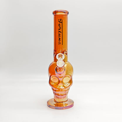 Fortune | Electroplated Skull 14" 7mm Glass Bong [SK144407E-A]