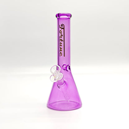Fortune | 10" 4mm Assorted Colour Beaker Bong [CP103804-PR]