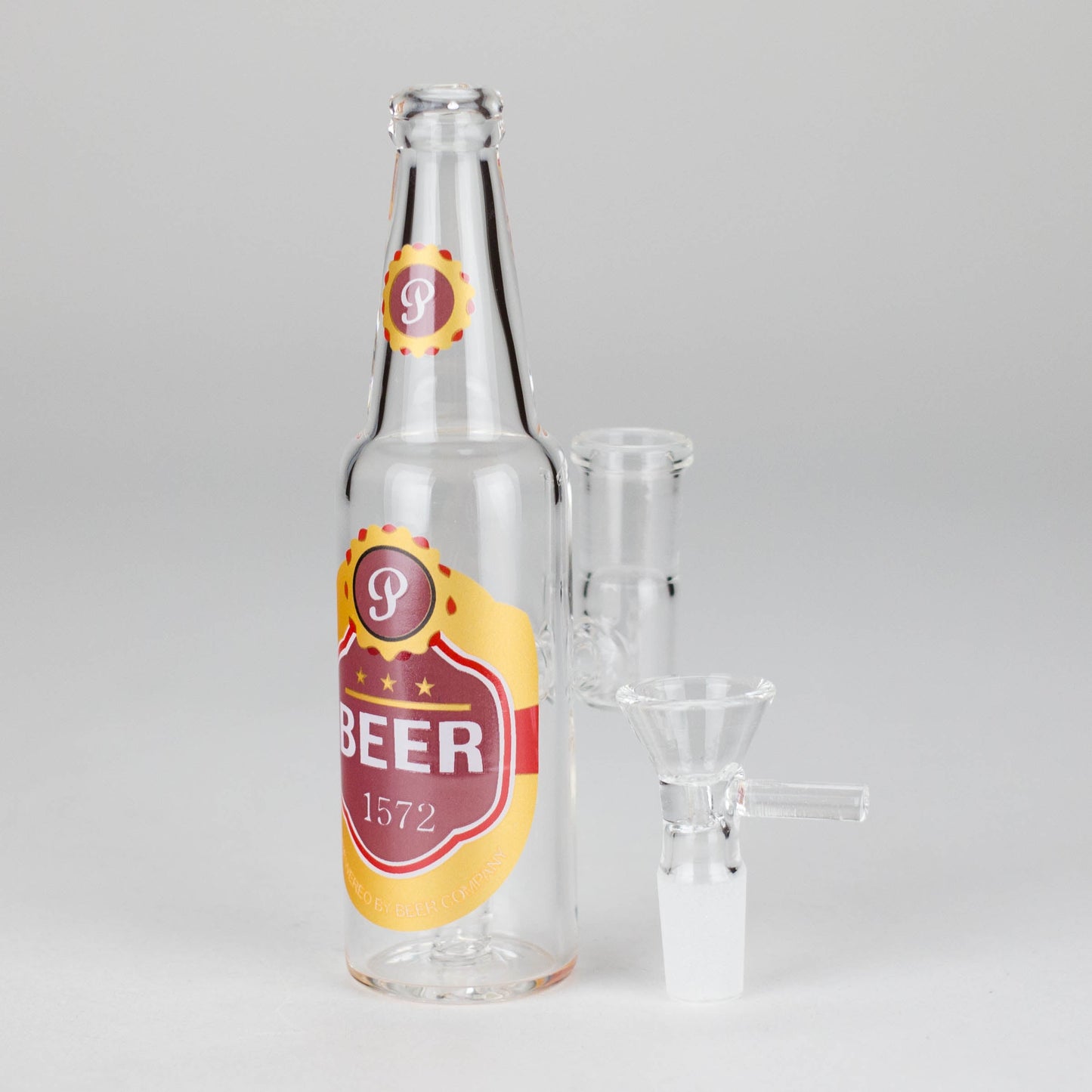 6″ Beer Bottle Design Glass Bong [WP4511S]