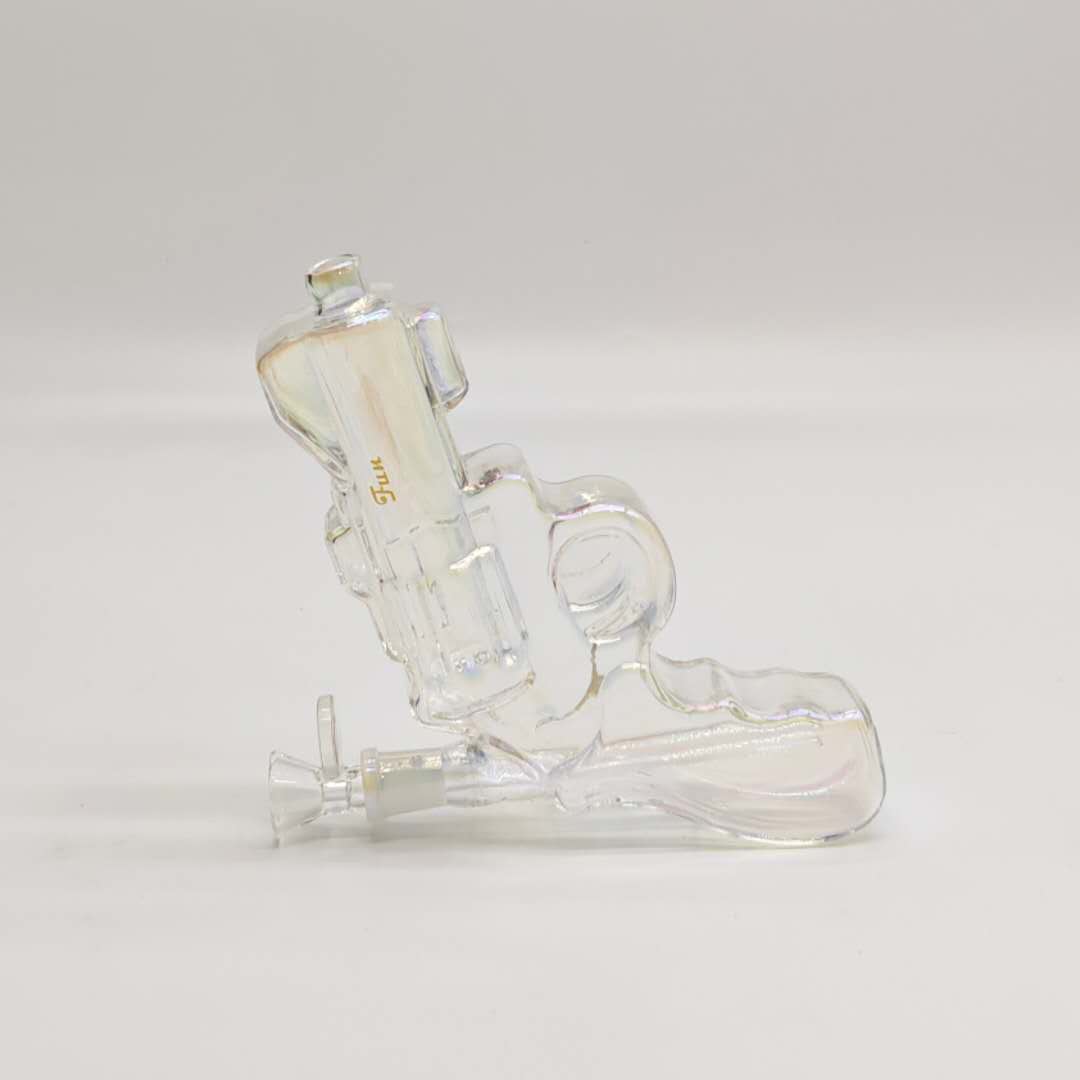 Electroplated 7.5" Pistol Glass Bong [SGun2-A]