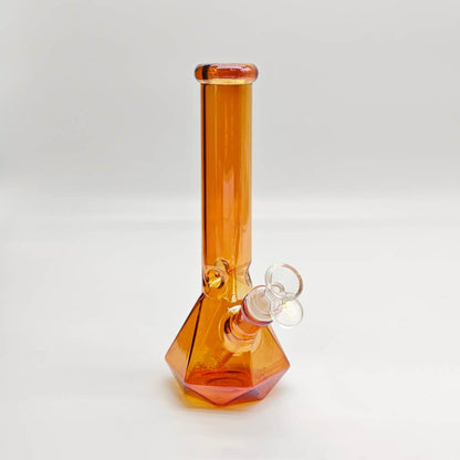 10" 4mm Electroplated Hexagon Base Glass Bong-Assorted Color