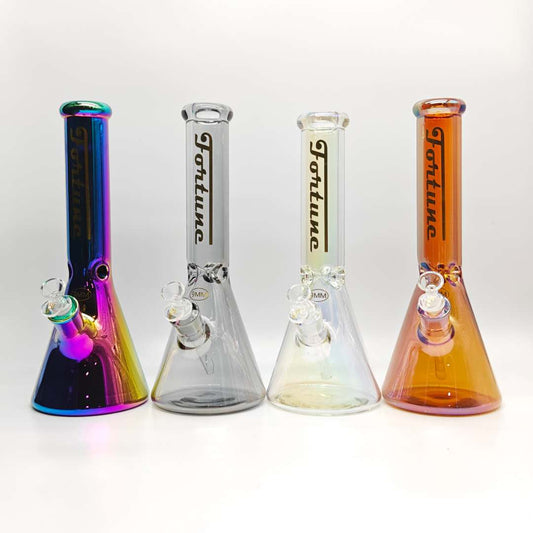 14“ 9mm Electroplated  Beaker Bong-Assorted Color