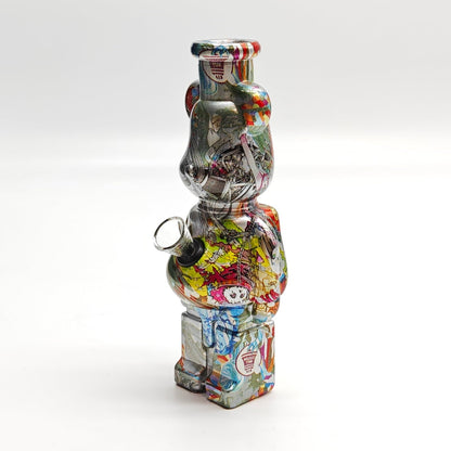 7.5" Hydrographic Bear Water Pipe-Assorted Designs