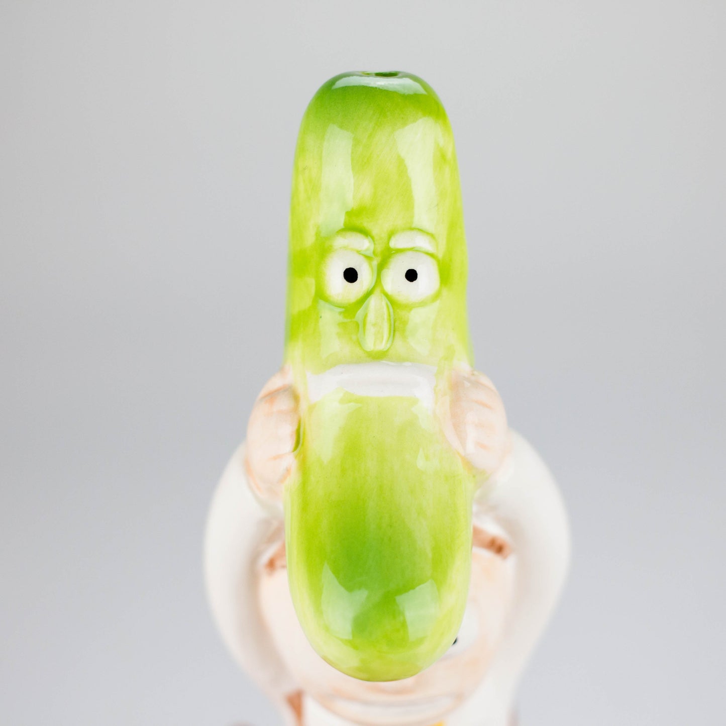 8″ Pickle Adventure Design Ceramic Bong – Whimsical Vintage Style  [ES081WP]