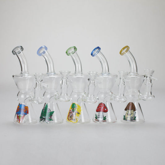 6.5″ Cartoon Print Glass Bong [F230829-4]