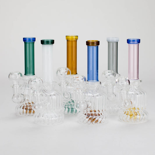 6" Stemless Glass Bong with Water Diffuser – 14mm Bowl Joint
