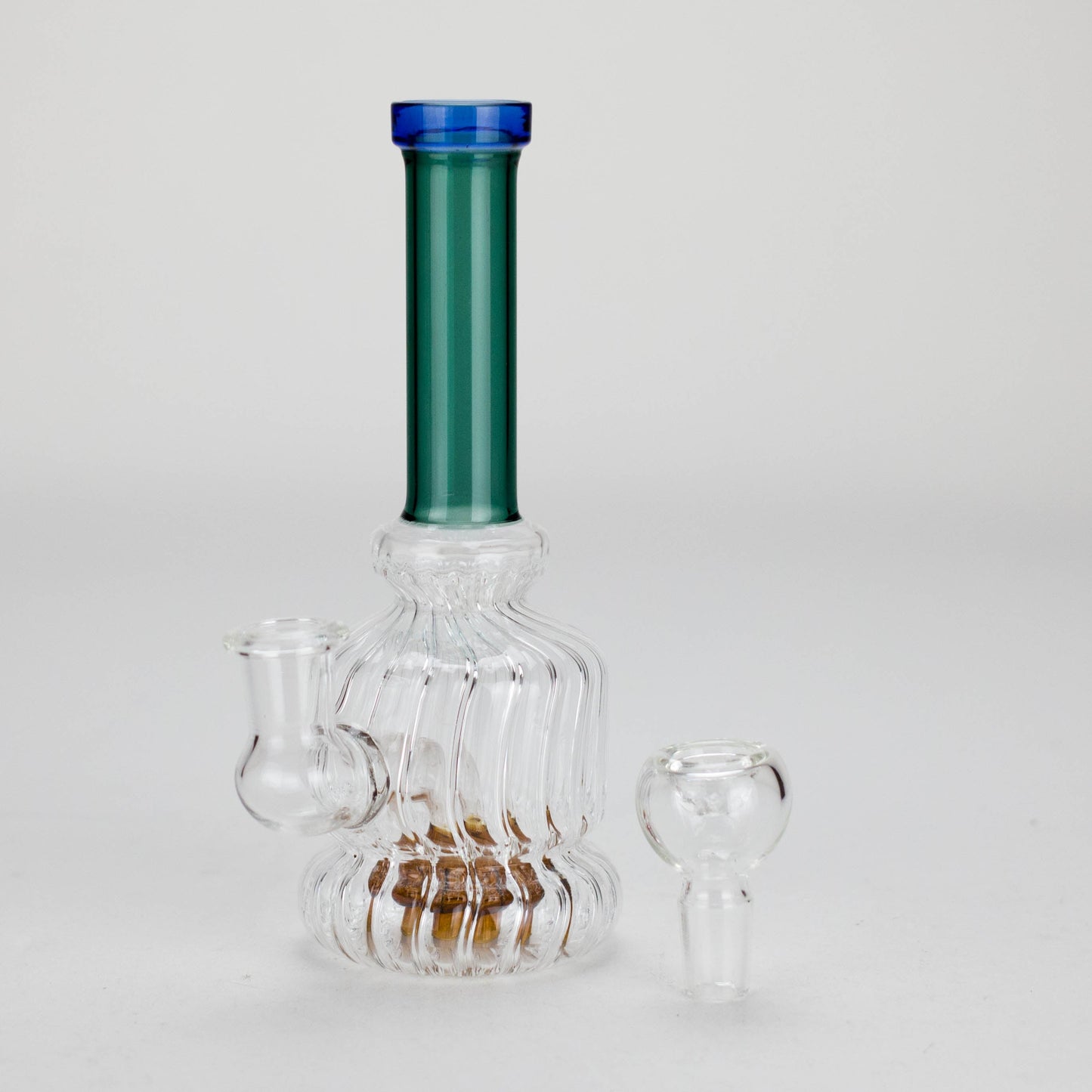 6" Stemless Glass Bong with Water Diffuser – 14mm Bowl Joint
