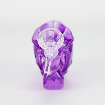 7″ Purple Heavy Bike Soft Glass Bong [TX217]