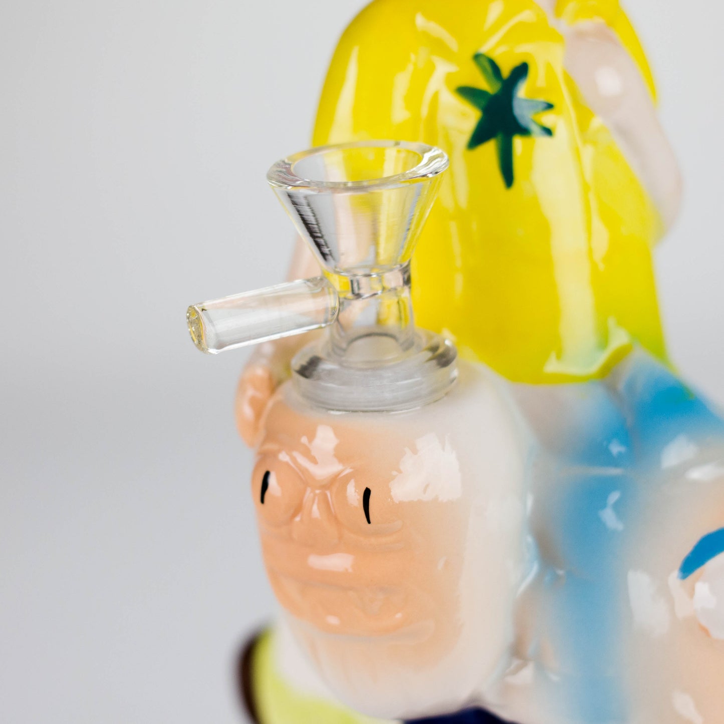 8″ Cartoon Duo Adventure Ceramic Bong – Whimsical Vintage Collection  [ES082WP]