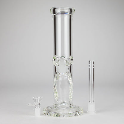 12" Cylindrical Clear Water Pipe – Straight Tube Bong | 9mm Thick