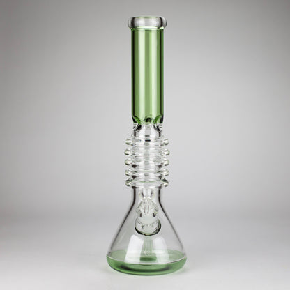 17" Ring Style Beaker Glass Bong – Spiral Neck | Ice Catcher | 14mm Bowl Joint