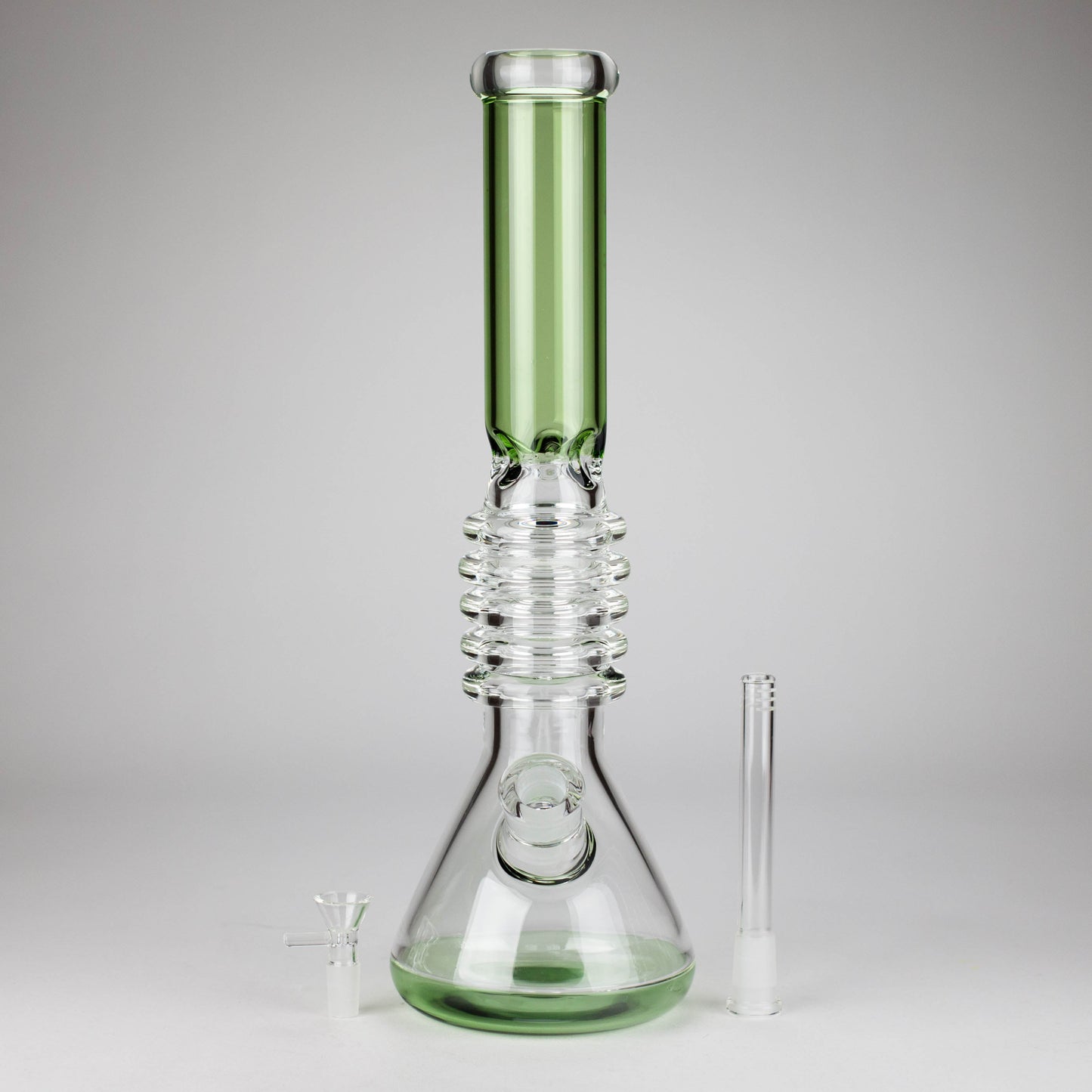 17" Ring Style Beaker Glass Bong – Spiral Neck | Ice Catcher | 14mm Bowl Joint