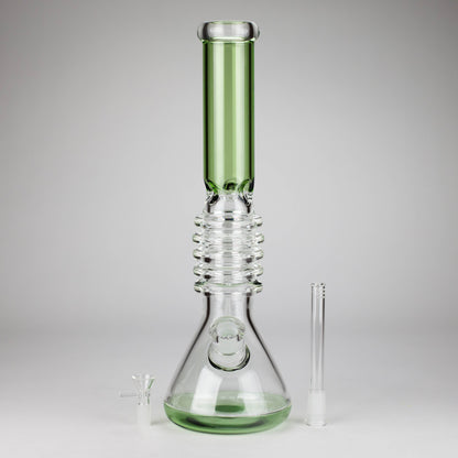 17" Ring Style Beaker Glass Bong – Spiral Neck | Ice Catcher | 14mm Bowl Joint