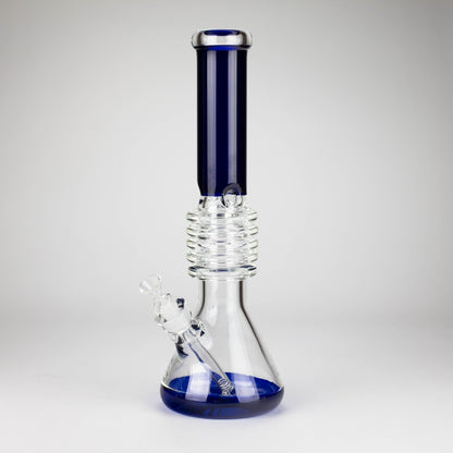 17" Ring Style Beaker Glass Bong – Spiral Neck | Ice Catcher | 14mm Bowl Joint