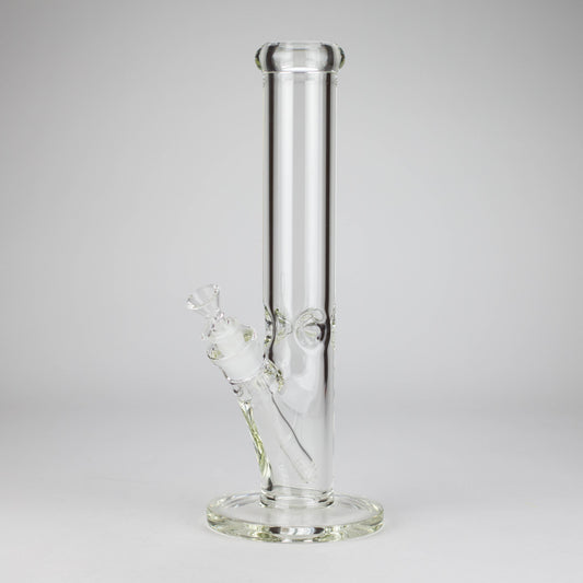 15" Cylindrical Clear Glass Water Pipe – 7mm Thick with Ice Catcher Straight Tube Bong with Wide Base & Deep Bowl