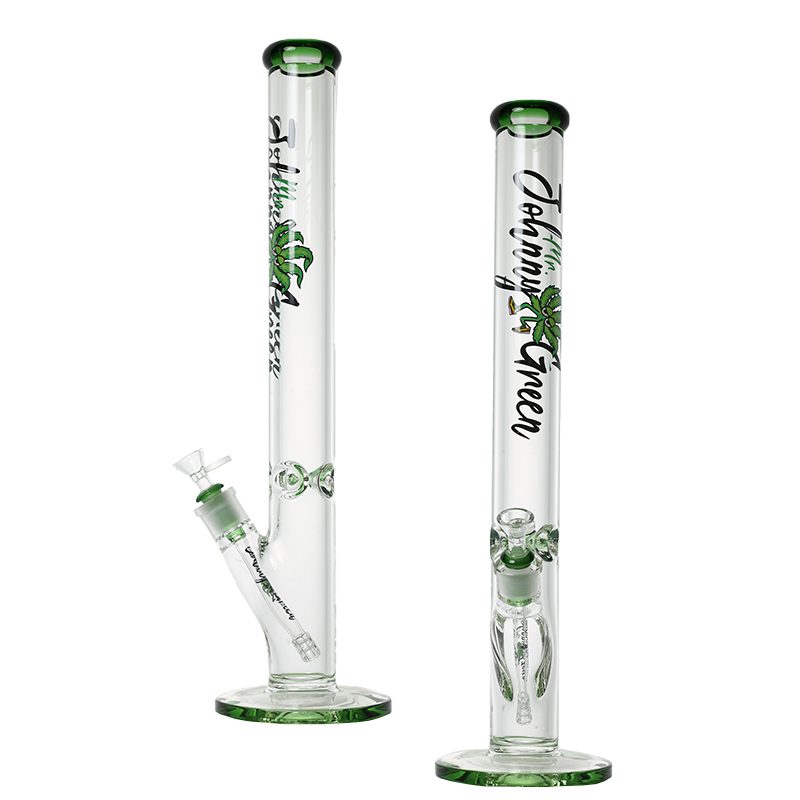 Johnny Green | 20″ 9mm Straight Tube with Grid Percolator Slide – Green (MJG-014)