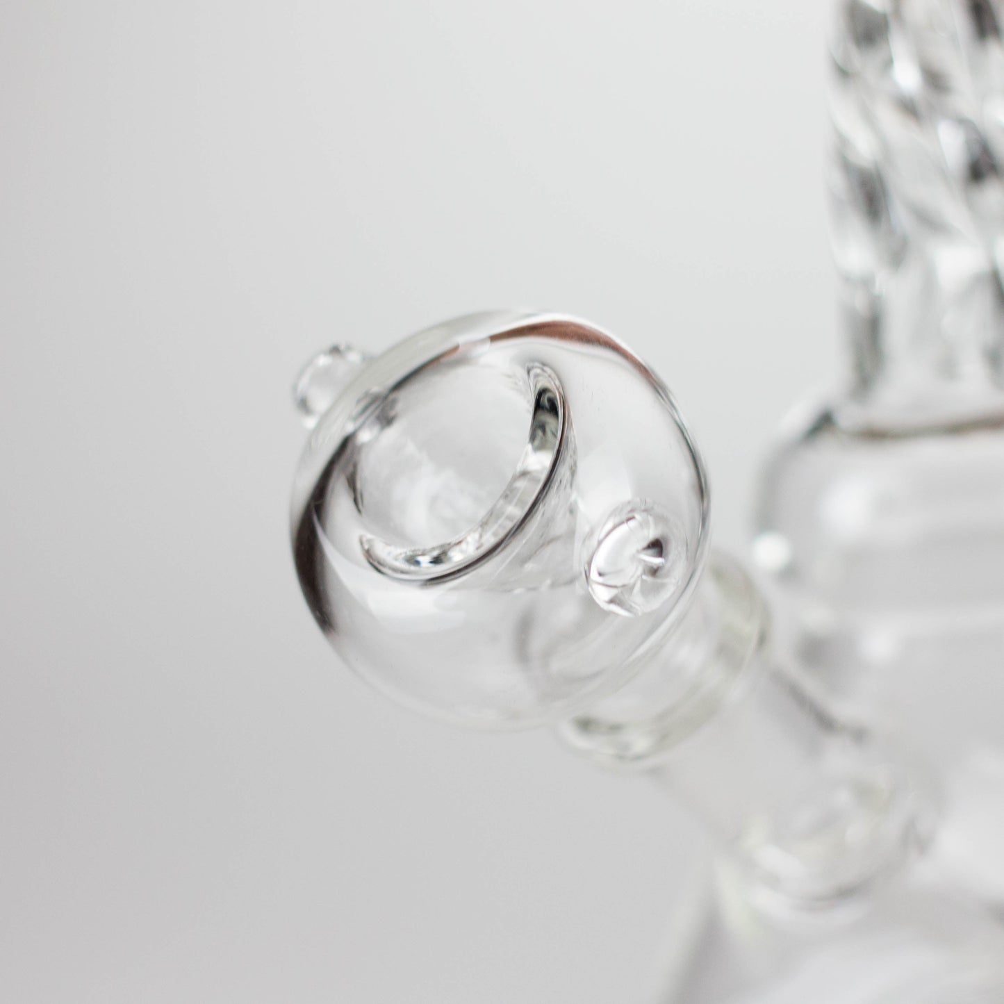 6" Twist Neck Glass Bong with Water Diffuser | 14mm Bowl Joint | Stemless Design