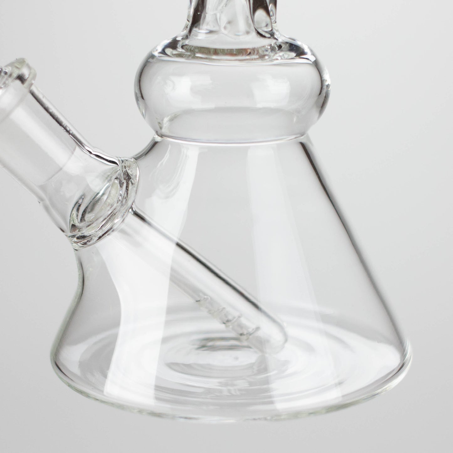 6" Twist Neck Glass Bong with Water Diffuser | 14mm Bowl Joint | Stemless Design