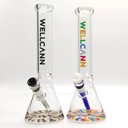 Wellcann | 14" 7mm Psychedelic Thickened Beaker Glass Bong