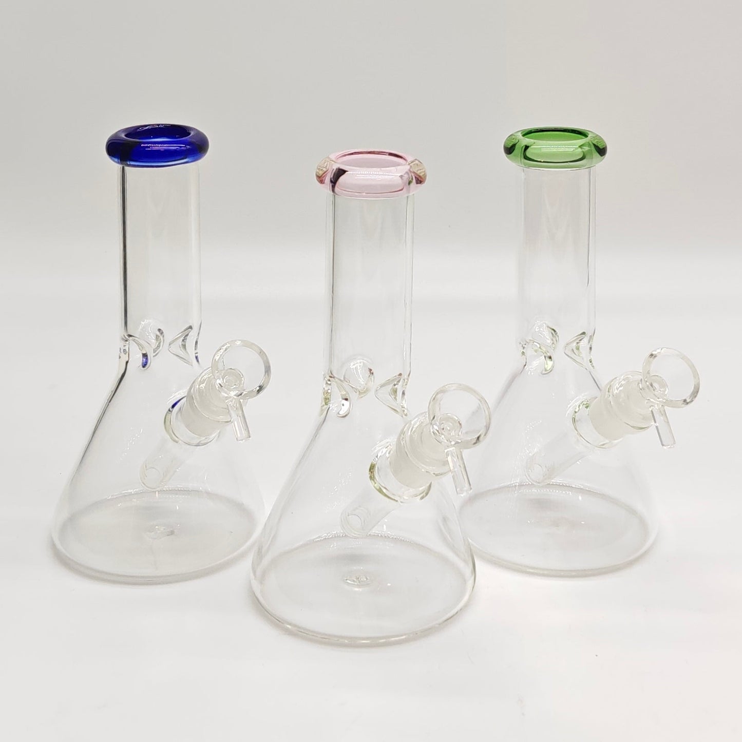 8" Color 4mm Beaker Glass Bong