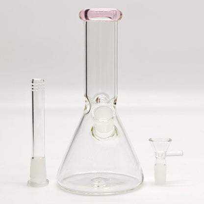 8" Color 4mm Beaker Glass Bong