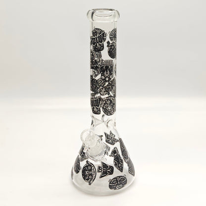 14" Glow in the dark 5mm Beaker Glass Bong