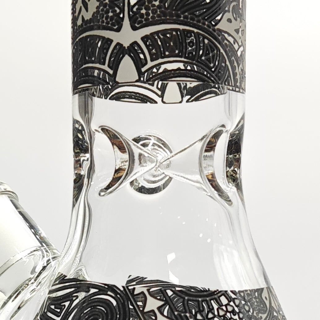 14" Glow in the dark 5mm Beaker Glass Bong