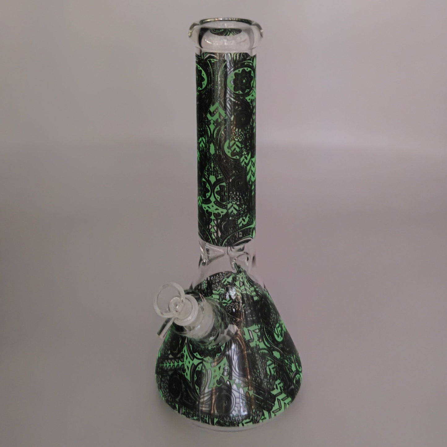 14" Glow in the dark 5mm Beaker Glass Bong