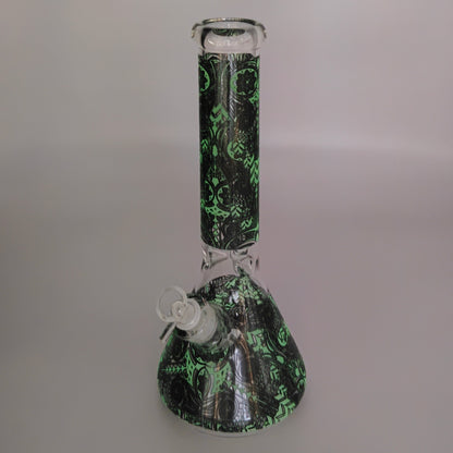 14" Glow in the dark 5mm Beaker Glass Bong