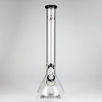 GB | 17" Tall Color Accented Beaker Bong – Slim Straight Tube with Downstem and Bowl
